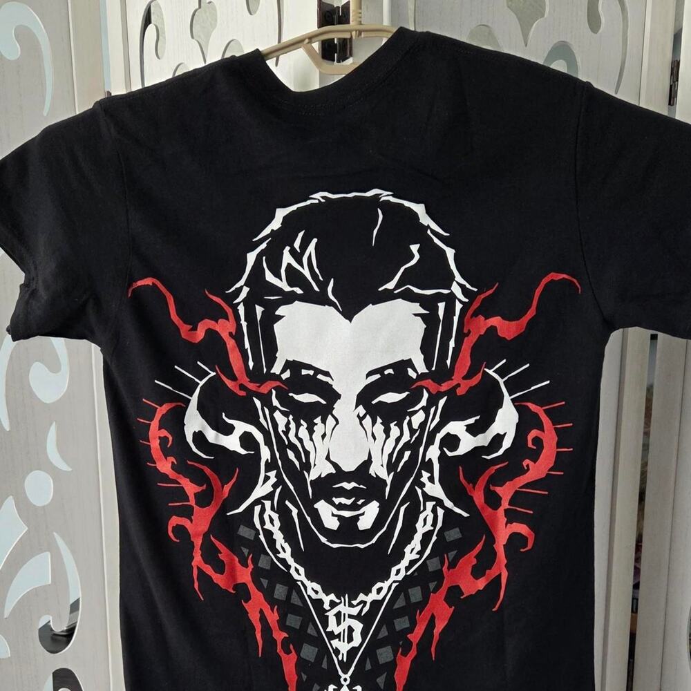 Bbno$ Graphic T-Shirt Small S Black Red Metal Font It's Baby No Money Tour Merch